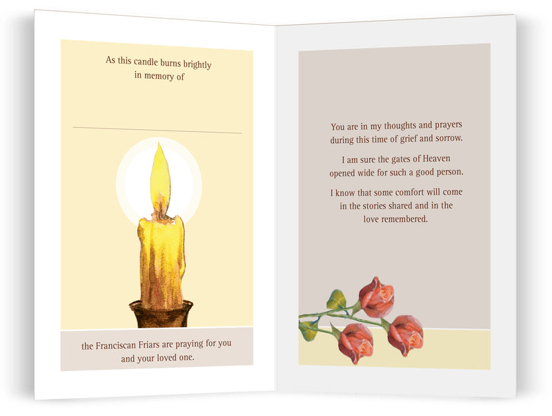 NEW Memorial Candle Card