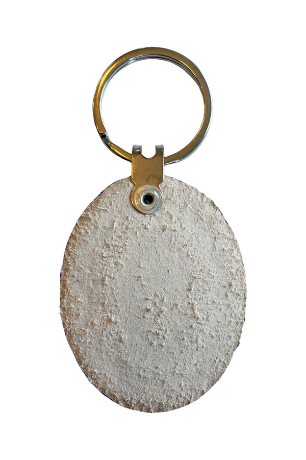 Our Lady of Guadalupe Leather Key Ring - Green