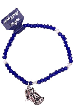 Blue Advent Rosary Beaded Bracelet