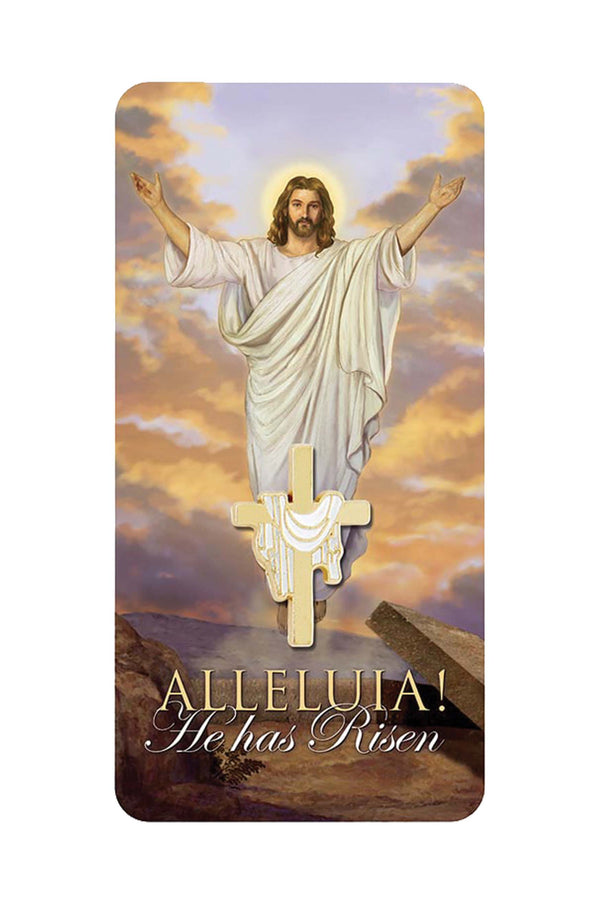 Alleluia! He Has Risen Lapel Pin with Card
